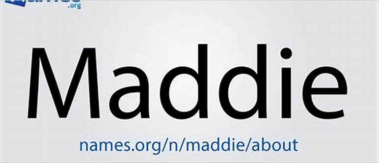 How to spell maddie